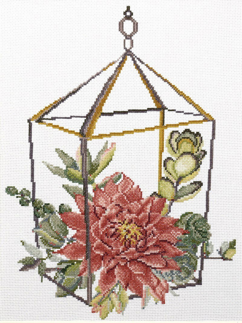 Siuvinėjimo kryželiu rinkinys SUCCULENT GARDEN 2 26x35 cm