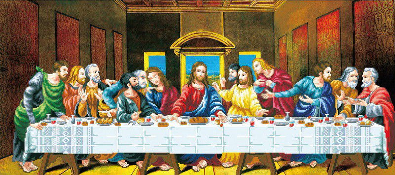 Siuvinėjimo kryželiu rinkinys THE LAST SUPPER 91x41 cm