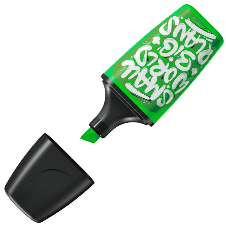 Teksto žymeklis STABILO BOSS MINI by Snooze One, žalia