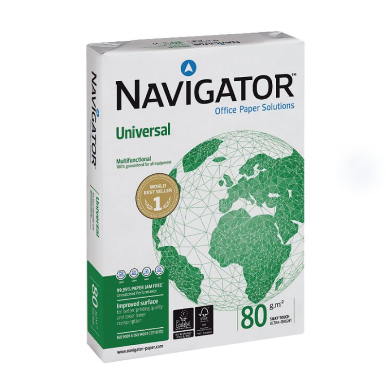 Popierius NAVIGATOR UNIVERSAL, A4, 21 x 29,7 cm, 80 g/m2, 500 vnt.