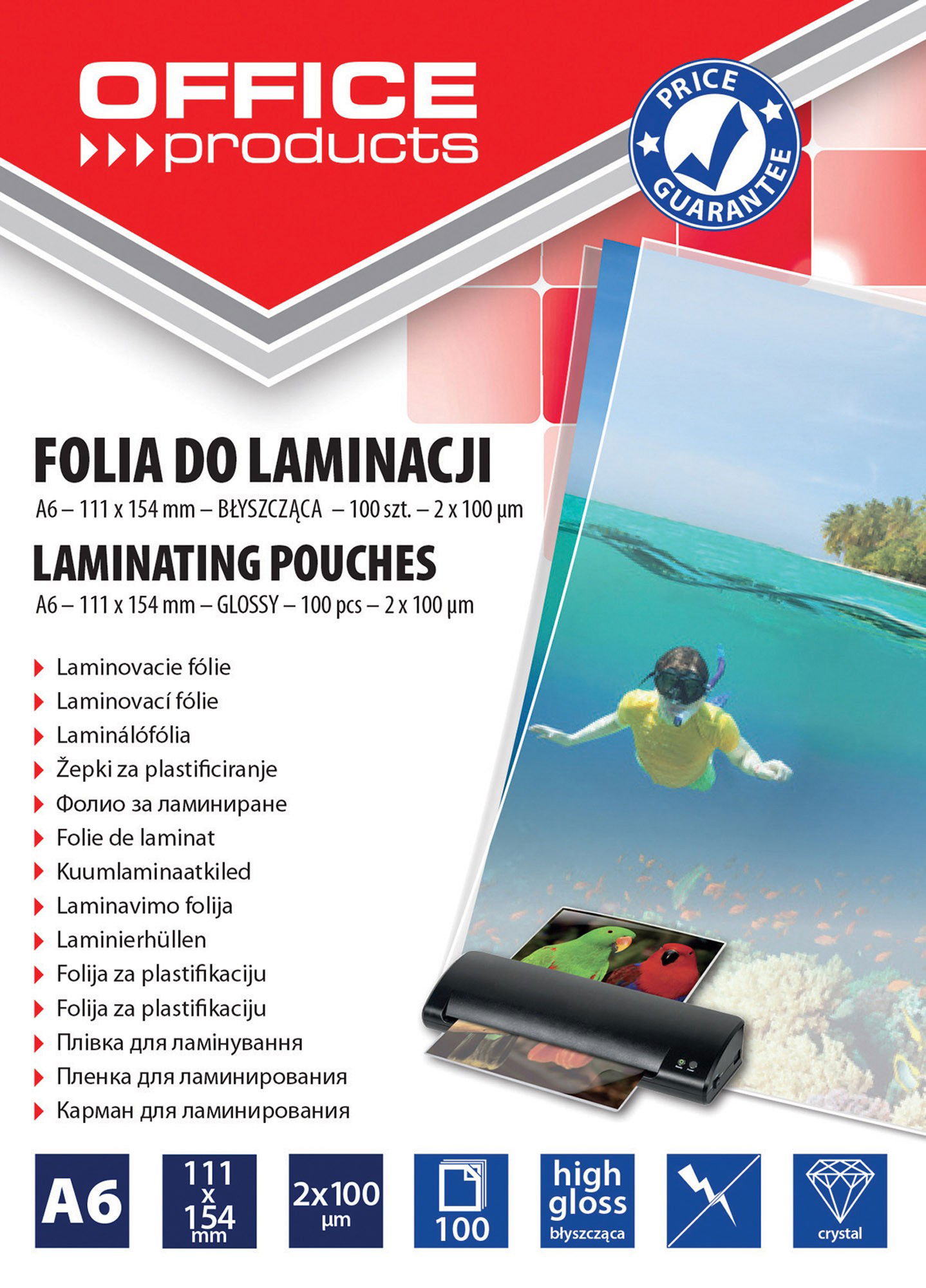 Laminavimo vokeliai A6 100 mic 100vnt