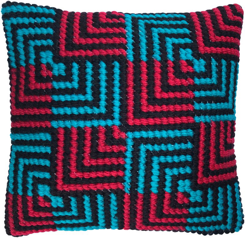 Siuvinėjimo rinkinys BLUE RED BARGELLO 22x22 cm