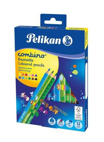 Spalvoti pieštukai trimampiai, 12 spalvų COMBINO