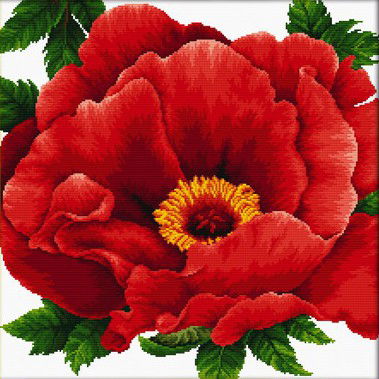 Siuvinėjimo kryželiu rinkinys PEONY 40x40 cm