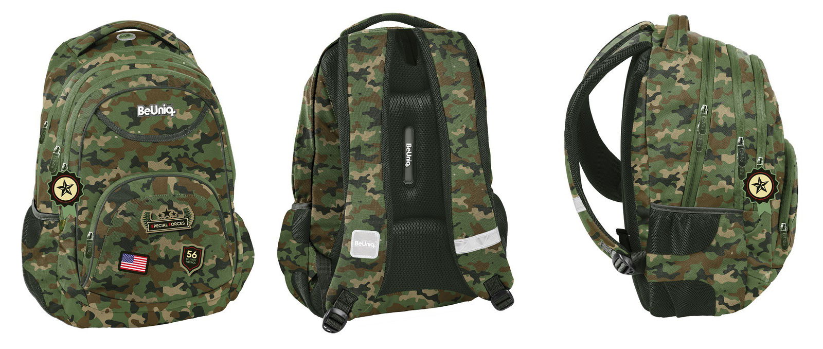 Mokyklinė kuprinė BEUNIQ BU22AR-2708, žalia