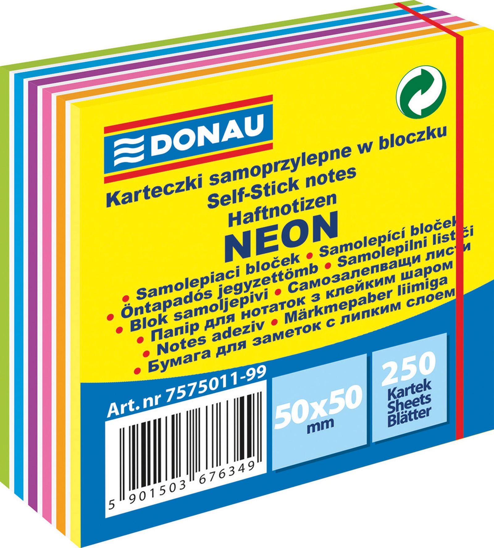 Lipnūs lapeliai neon-pastel 50x50 mm,  250 vnt
