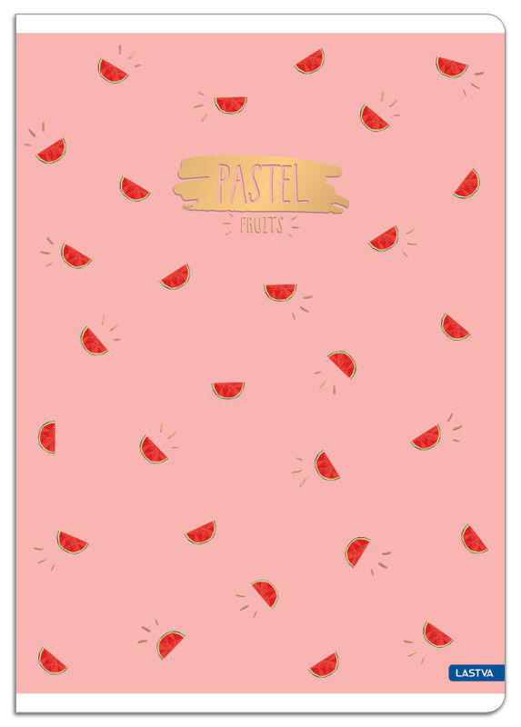 Sąsiuvinis langeliais PASTEL FRUITS A5 52 lapai