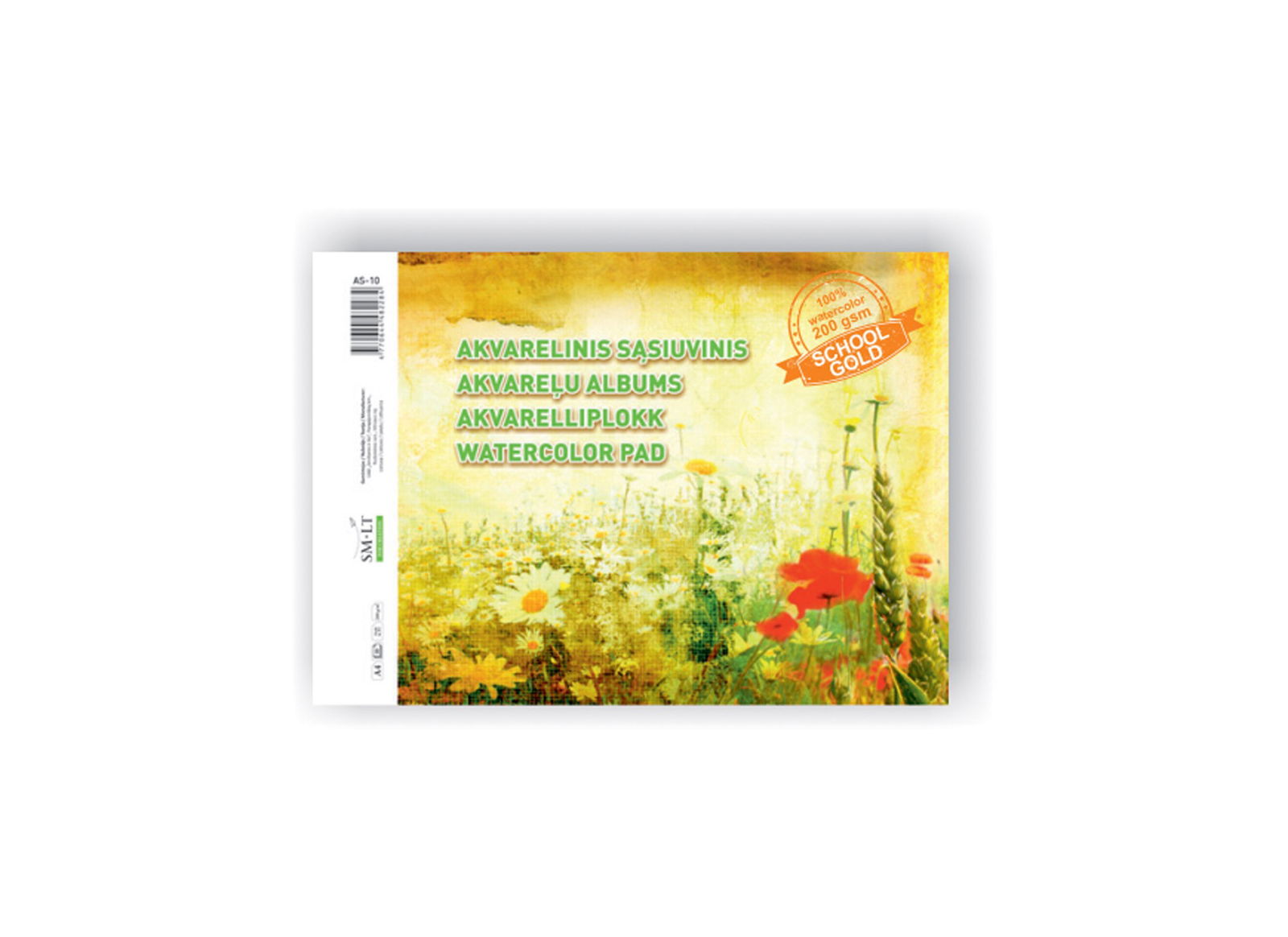 Akvarelės sąsiuvinis, A4/10 psl.