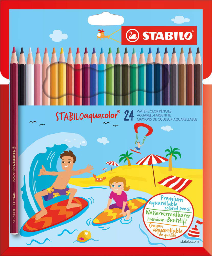 Akvareliniai spalvoti pieštukai, 24 vnt.