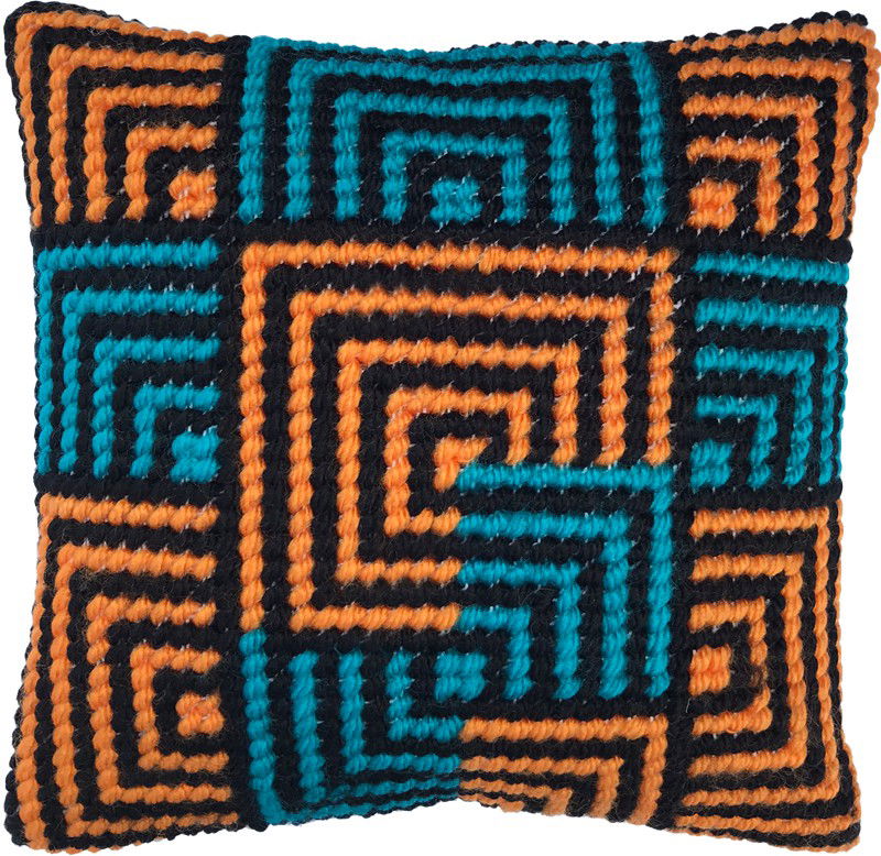 Siuvinėjimo rinkinys BLUE GOLD BARGELLO 22x22 cm