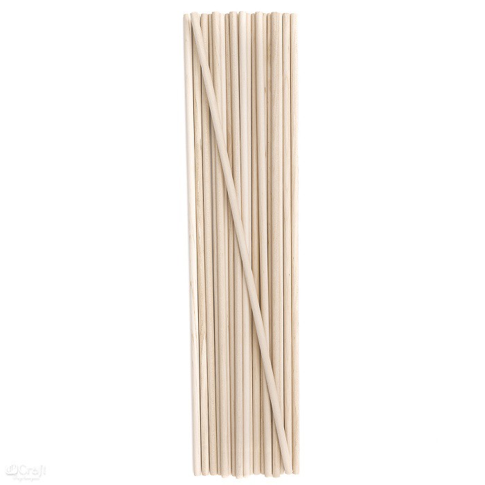 Pagaliukai mediniai apvalūs JUMBO NATURAL 20 vnt.