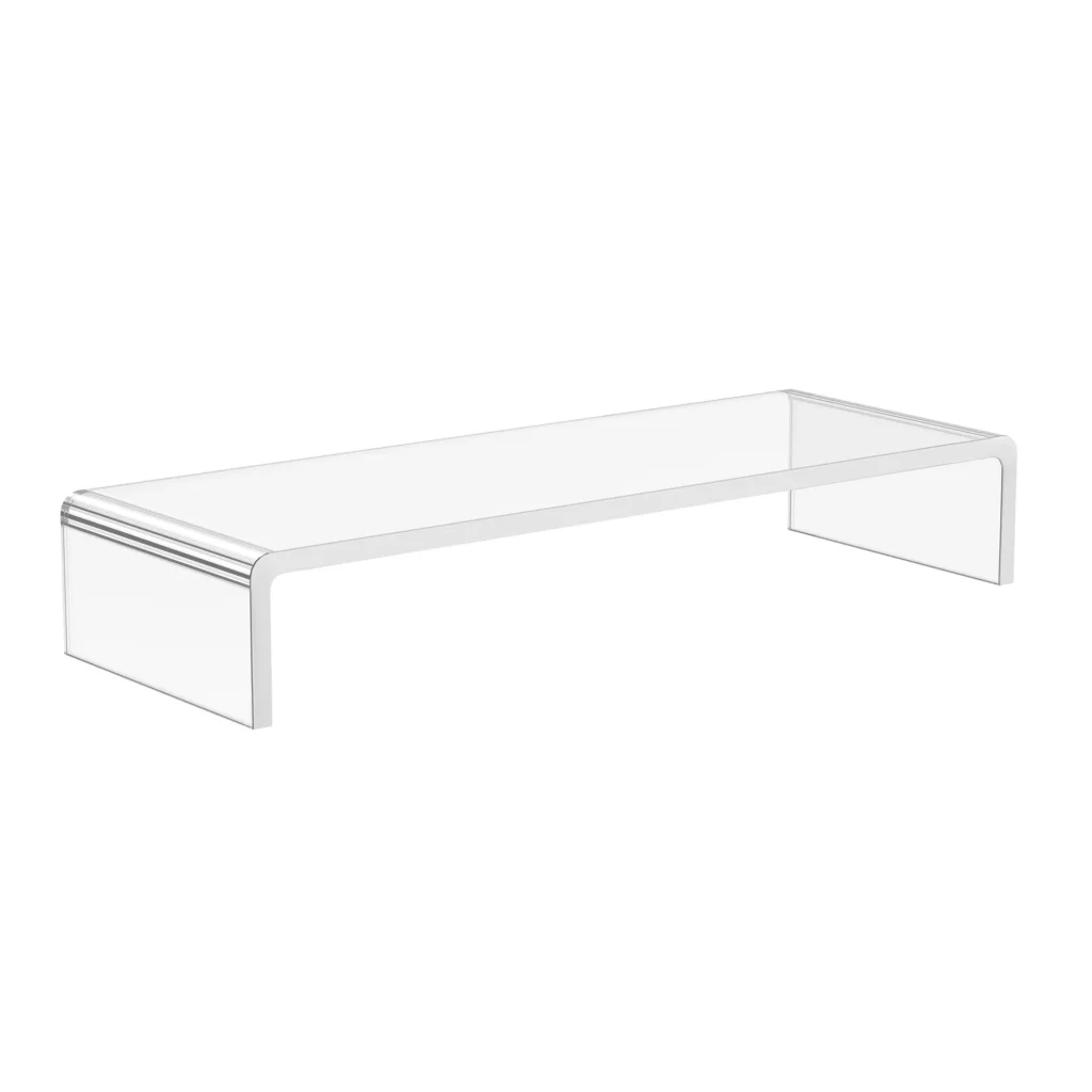 Ergonomiškas akrilo monitoriaus stovas nešiojamajam kompiuteriui 53x19x9cm