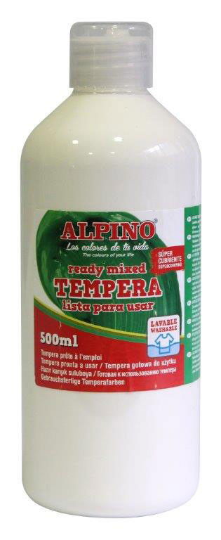 Guašas (tempera) ALPINO, balta, 500 ml
