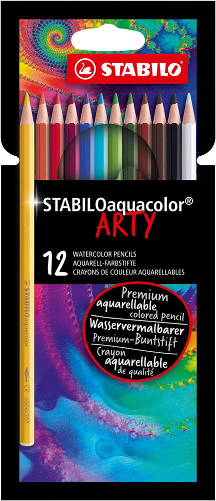 Akvareliniai spalvoti pieštukai ARTY, 12 vnt.