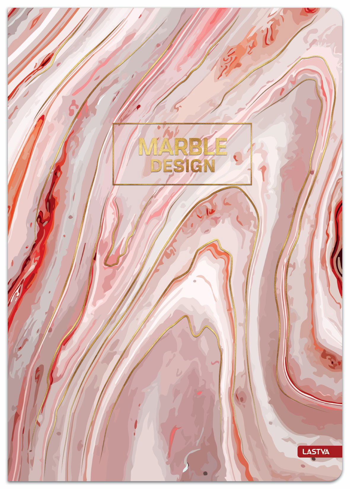 Knyga-sąsiuvinis A5 96lap 70g langeliai MARBLE