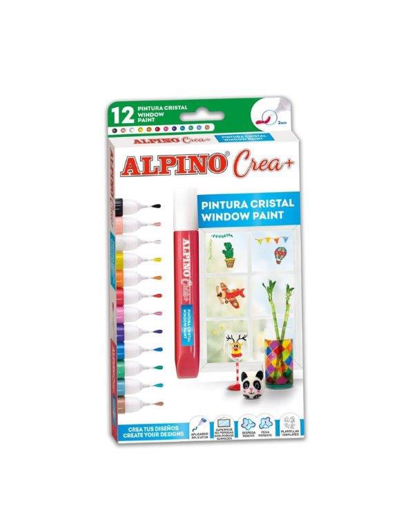Dažai stiklui ALPINO Crea+  12 spalvos