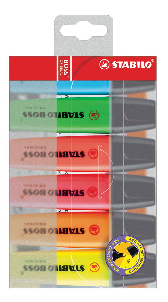Teksto žymeklių rinkinys Stabilo BOSS rinkinys, 6vnt.