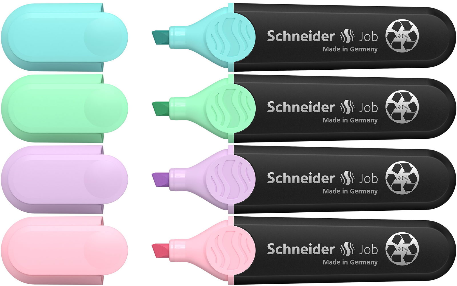 Teksto žymeklių rinkinys Schneider 4 vnt pasteliniai