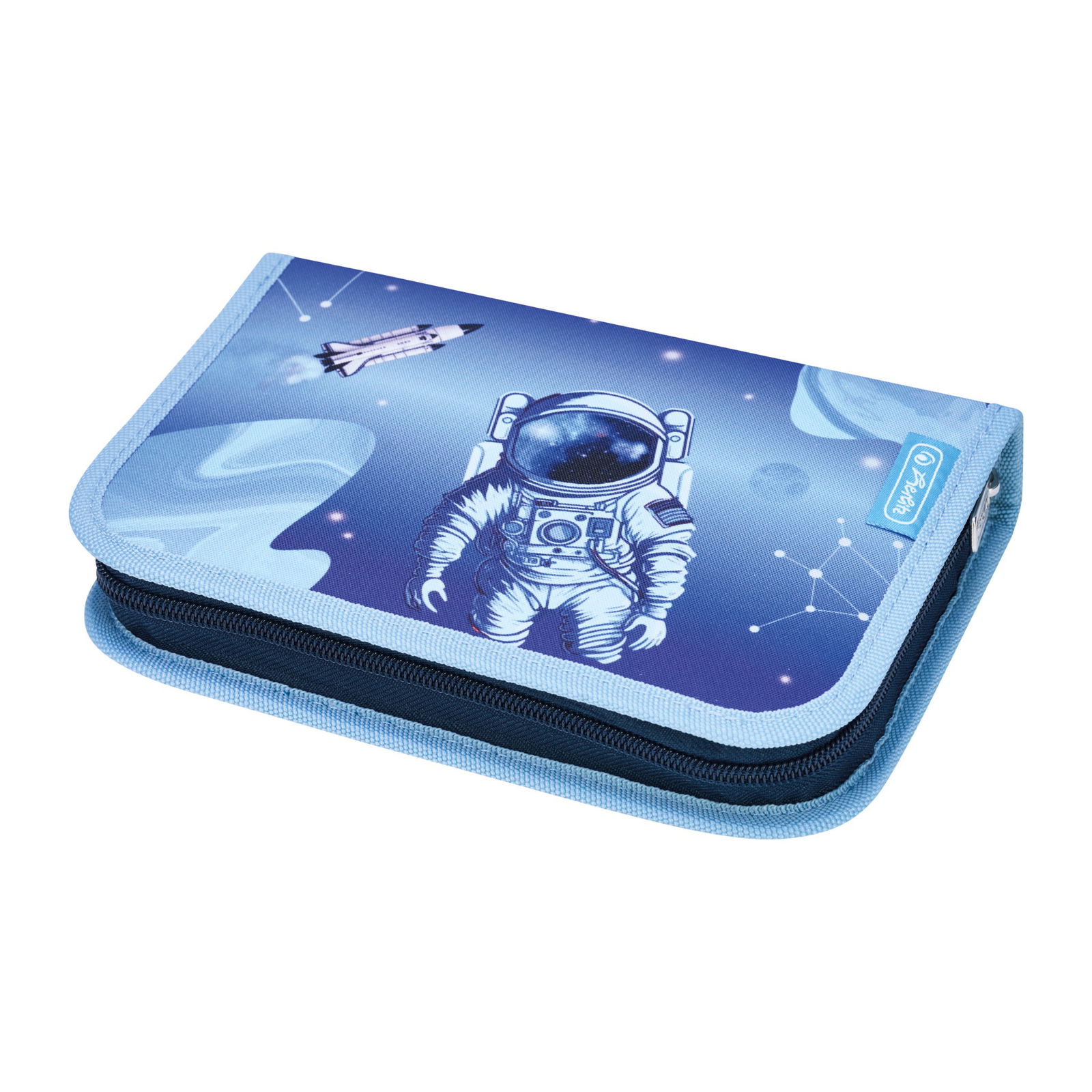 Penalas Herlitz Cosmic Explorer su  mokyklinėmis priemonėmis