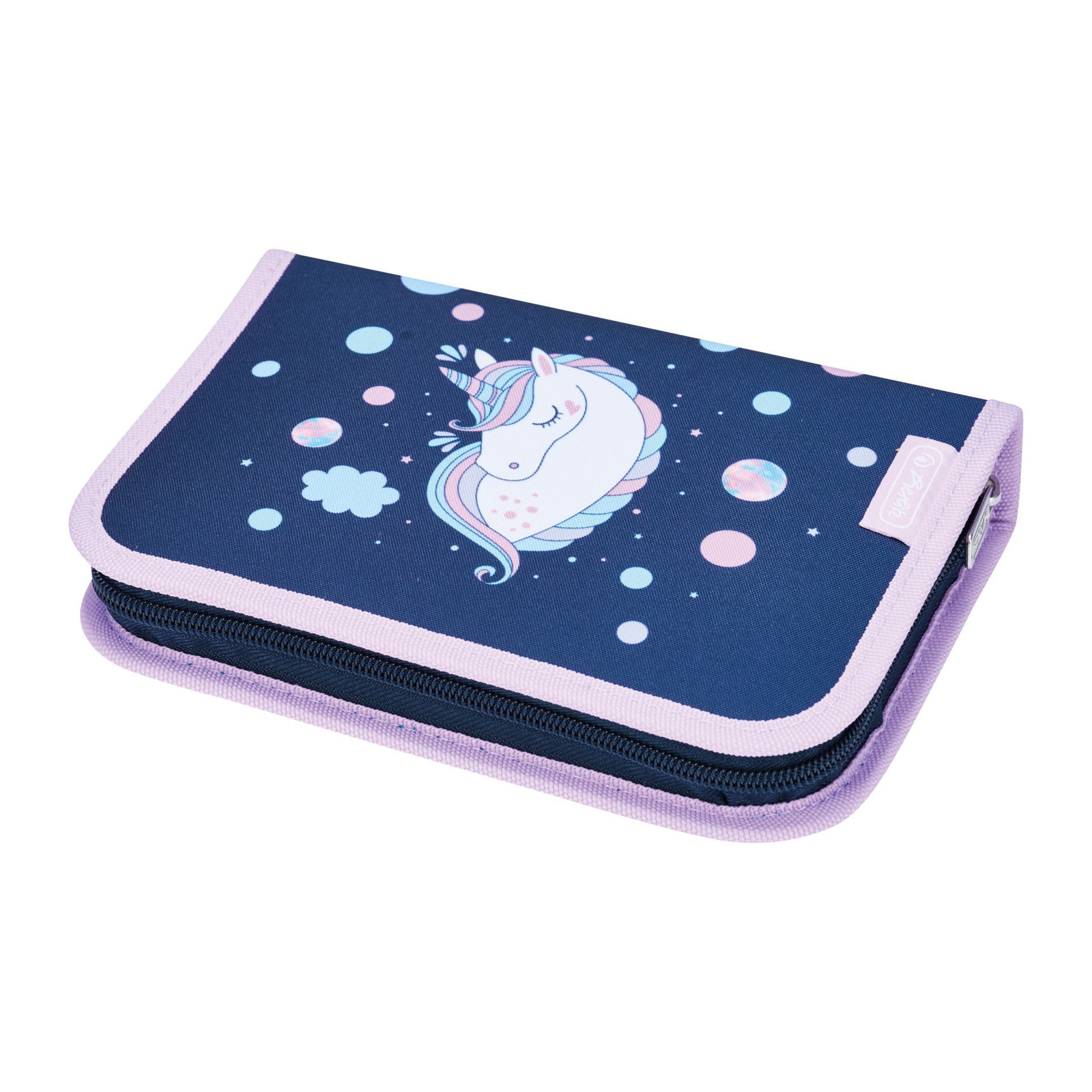 Penalas Herlitz Unicorn Dreams mokyklinėmis priemonėmis