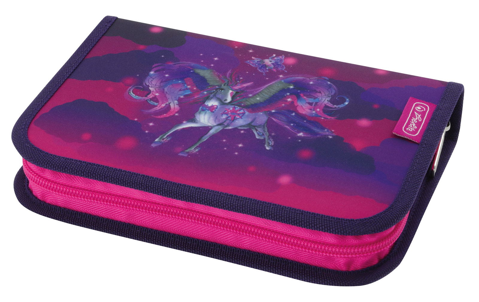 Penalas Herlitz Magic Unicorn su mokyklinėmis priemonėmis