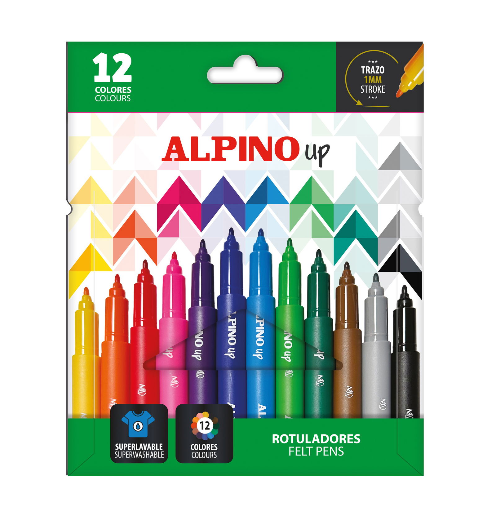 Flomasteriai ALPINO 12 spalvų