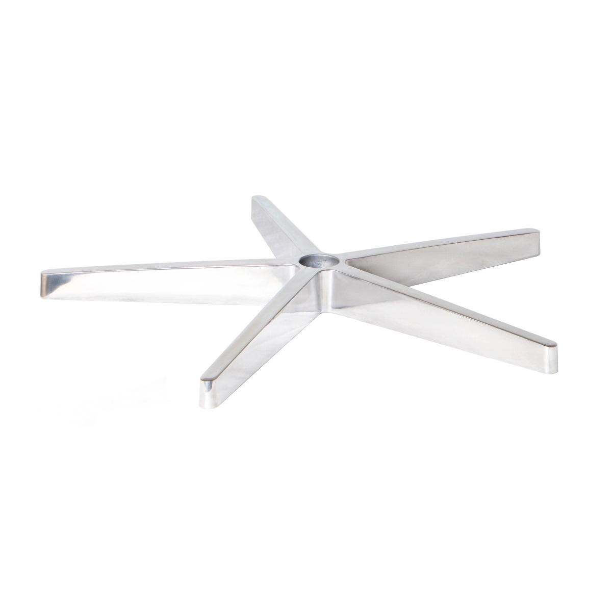 Biuro kėdės kryžmė ratukams | ALUMINIUM BASE - POLISHED
