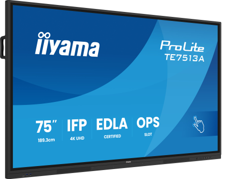 75" Google EDLA Certified IFP - Interactive display for seamless integration and collaboration in education and enterprise|TE7513A-B1AG