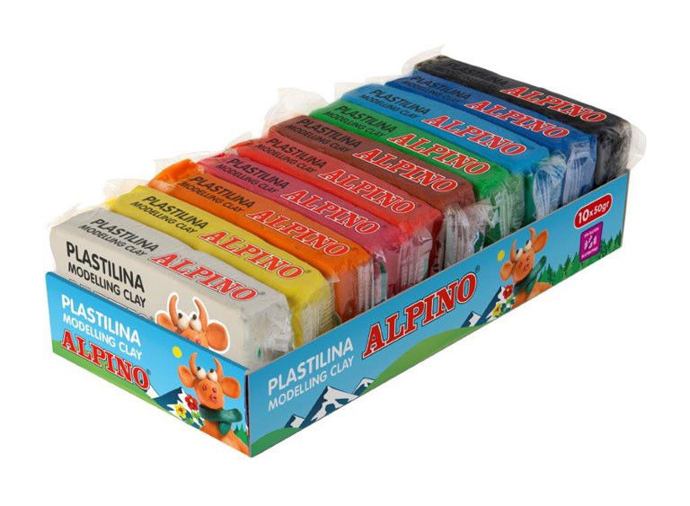 Plastilinas ALPINO, 10 spalvų x 50 g