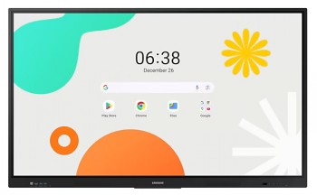 SAMSUNG WAF EBOARD WA86F, 86", ANDROID 14 (OCTACORE, 8GB RAM, 64GB STORAGE), UHD, IR TOUCH, 2XHDMI, USB-C PD (65W), VIDEO OUT HDMI, USB 4(2X2.0,2X3.0), AUDIO IN/OUT/SPDIF, RS232 IN, ETHERNET 1GBIT RJ45 IN, WIFI 5, OPS SLOT, 2X15W SPEAKERS, VESA 800X600, B|LH86WAFWLGCXEN