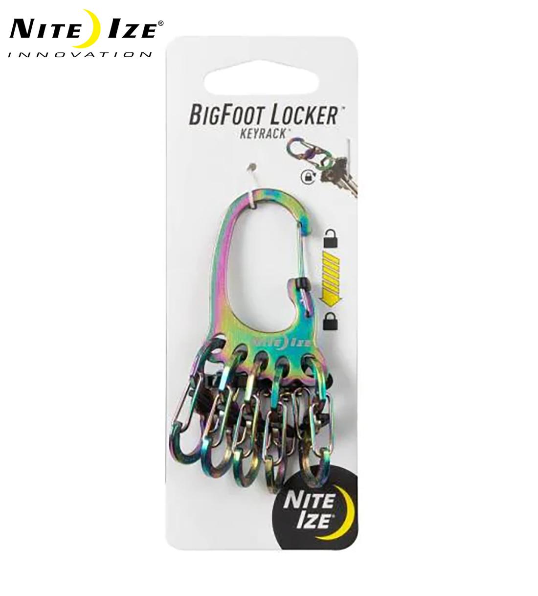 Nerūdijančio plieno karabinas  raktams NiteIze Bigfoot KeyRack .