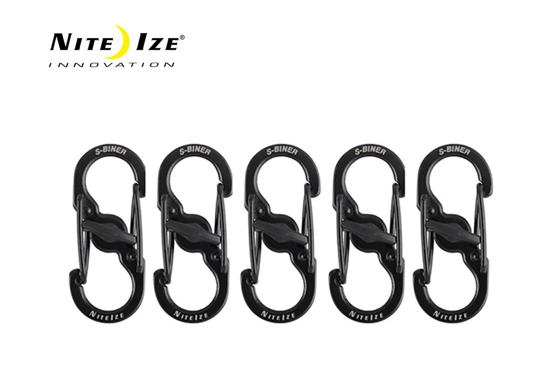 NITE-IZE karabinas S-Biner MicroLock (5vnt) juodas .