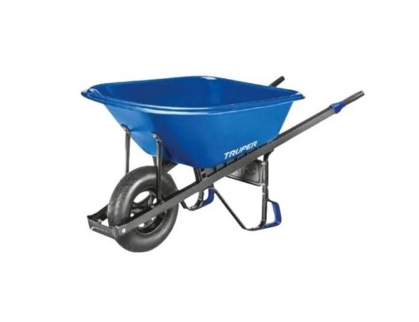 Profesionalus karutis su HDPE plastikine talpa ir tvirtomis metalinėmis rankenomis, 100L Truper