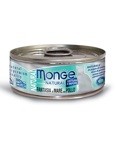 Monge Natural konservai katėms su jūros gėrybėmis, 12x80 g