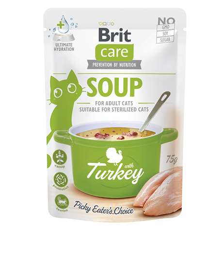 Brit Care Cat Soup Turkey sriuba katėms su kalakutiena, 75 g