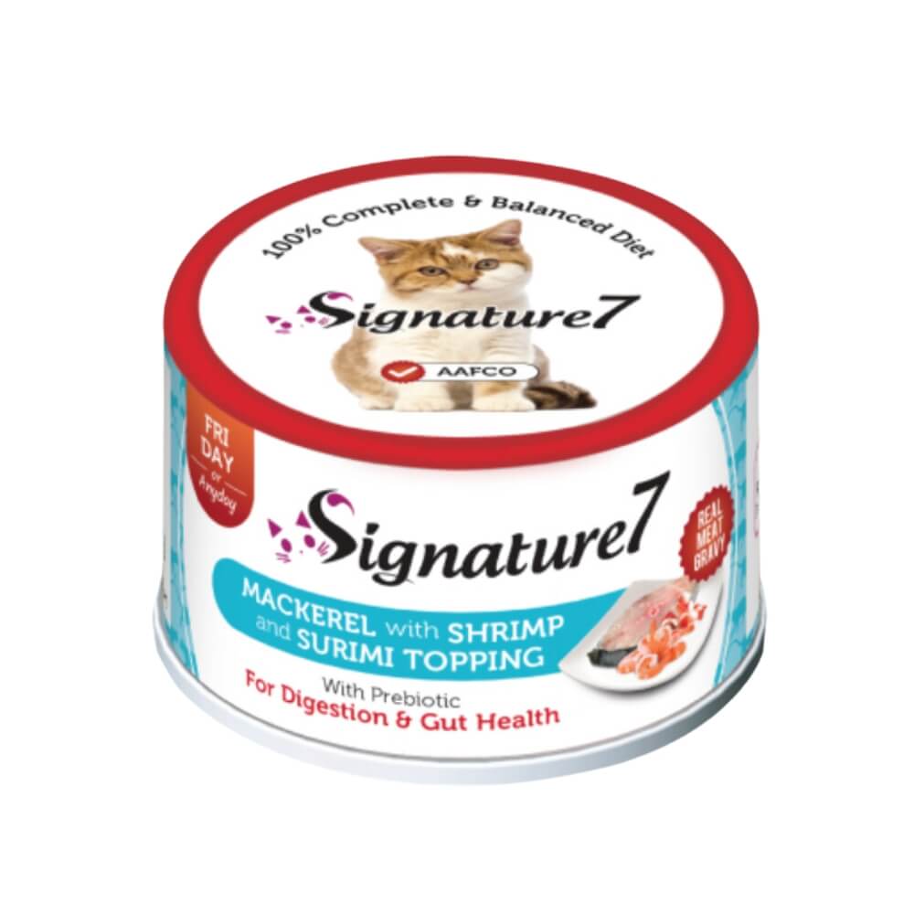 Signature7 REAL Meat Gravy konservai su skumbre, krevetėmis ir krabų lazdelėmis padaže, 70 g