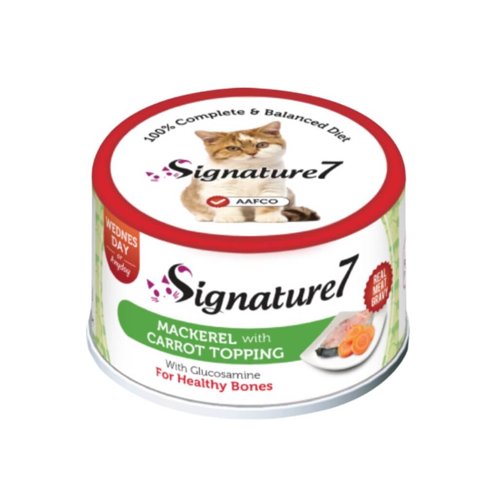 Signature7 REAL Meat Gravy konservai su skumbre ir morkomis padaže, 70 g