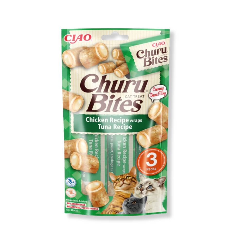 Churu Cat skanėstai katėms Bites Chicken Tuna 30g (vištiena, tunas)