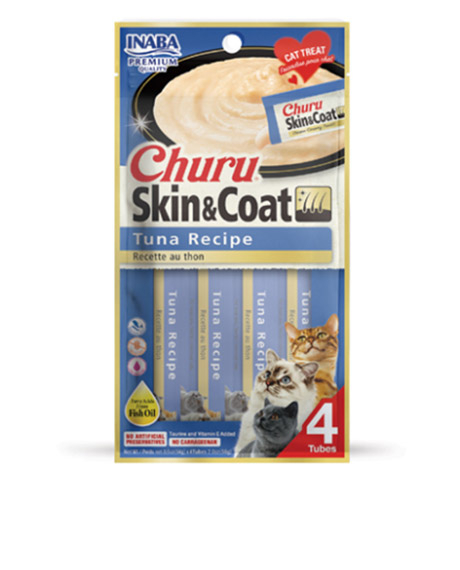 Churu Cat Skin & Coat Tuna - skanėstas katėms su tunu gražiam kailiui, 56g