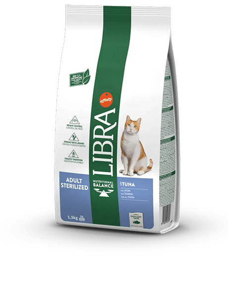 Libra Cat Sterilized sausas maistas katėms su tunu : Pakuotė - 10 kg