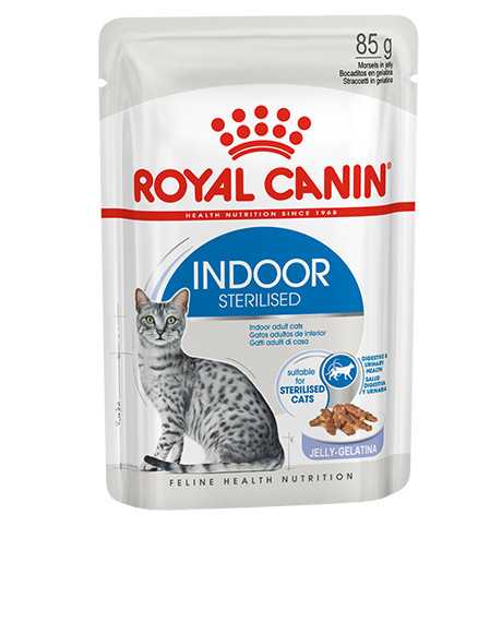 Royal Canin Indoor Sterilised Jelly konservai katėms : Pakuotė - 12 x 85 g