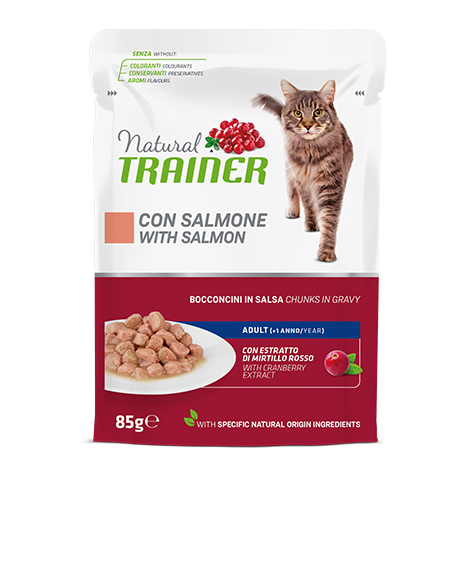 Natural Trainer Adult konservai katėms su lašiša, 12x85 g : Pakuotė - 12 x 85 g