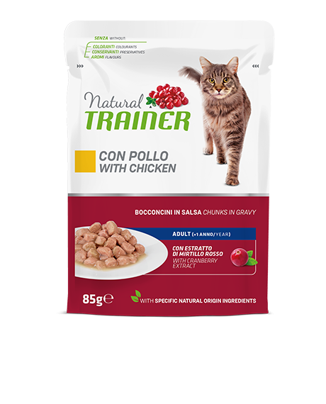 Natural Trainer Adult konservai katėms su vištiena, 12x85 g