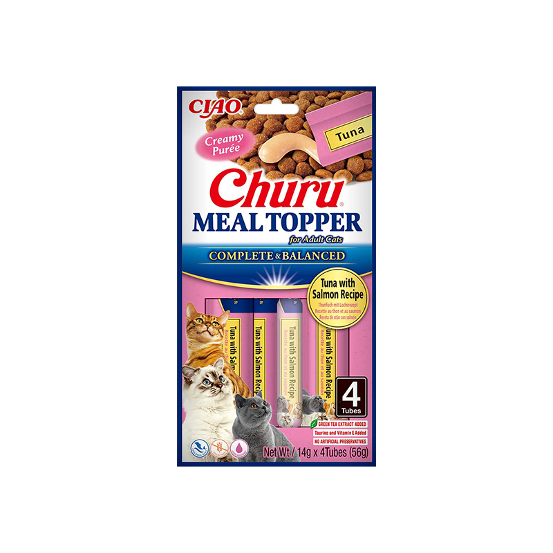 Churu Meal Topper skanėstas su tunu ir lašiša katėms 12x56g