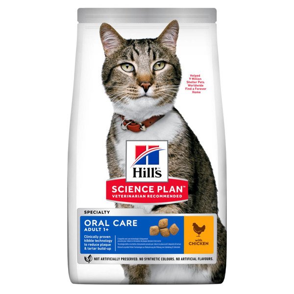 Hill's Science Plan Oral Care Adult Sausas Maistas Katėms Su Vištiena 7 kg