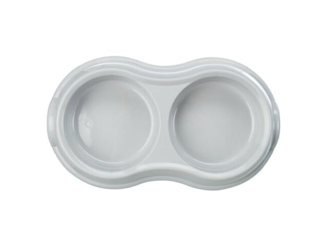 TRIXIE Dvigubas dubenėlis plastm 2x0.2 l ø 11 cm-26x4x14 cm