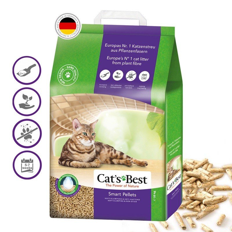 Cat's Best Smart Pellets kraikas katėms medžio drožlių. 10l. 5kg