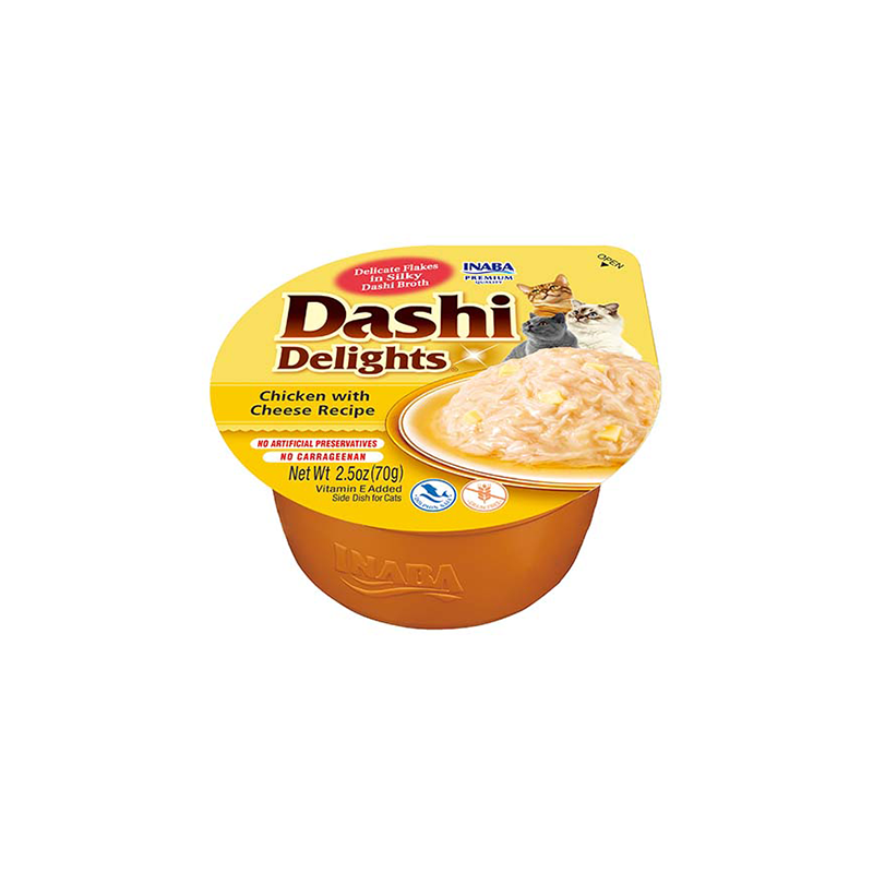 Ciao Dashi Delight plėšyta vištiena su sūriu sultinyje katėms 6x70 g