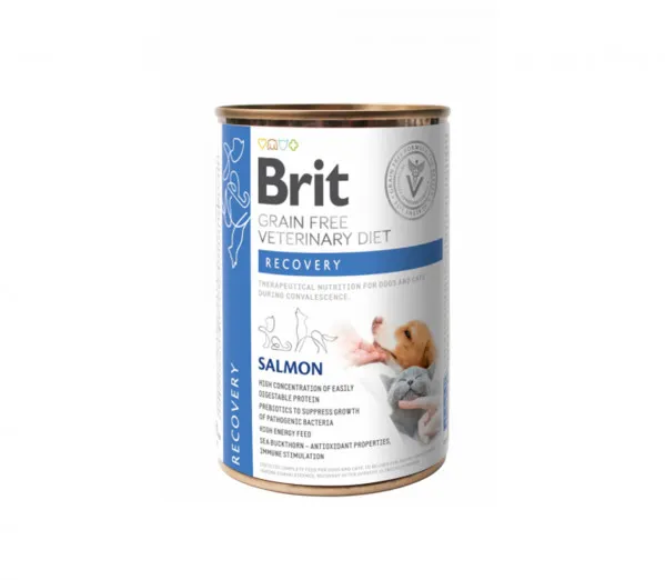 Brit GF Veterinary Diets Konservai Šunims ir katėms Recovery 6x400g