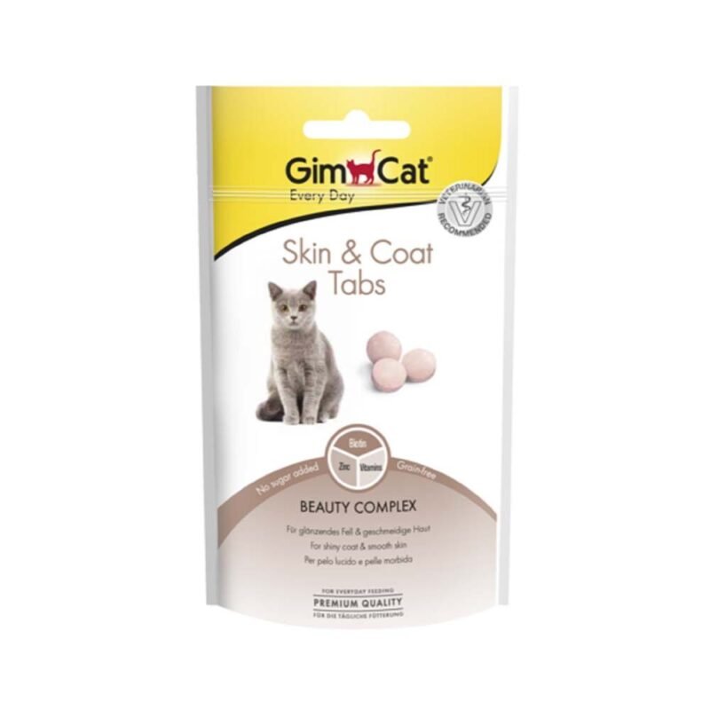 GIMCAT SKIN & COAT TABS skanėstai katėms 40g